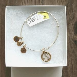 Alex and Ani two-tone S initial bangle NWT